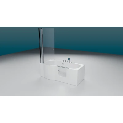 AcquaVapore S12D im Video: Einstieg, Whirlpool und Glasabtrennung - Seniorenwanne S12D im Video: Maße &amp; Varianten | Seniorbad.de
