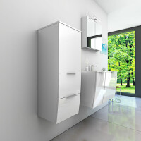 Bathroom furniture set Gently 1 v2 l white mdf washbasin 90cm with 5w lED spotlight