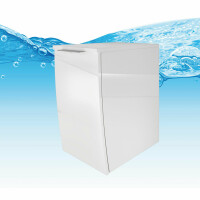 Badmöbel Set Gently 1 V2 R Weiß MDF Waschtisch 90cm mit 5W LED-Strahler / Energiebox