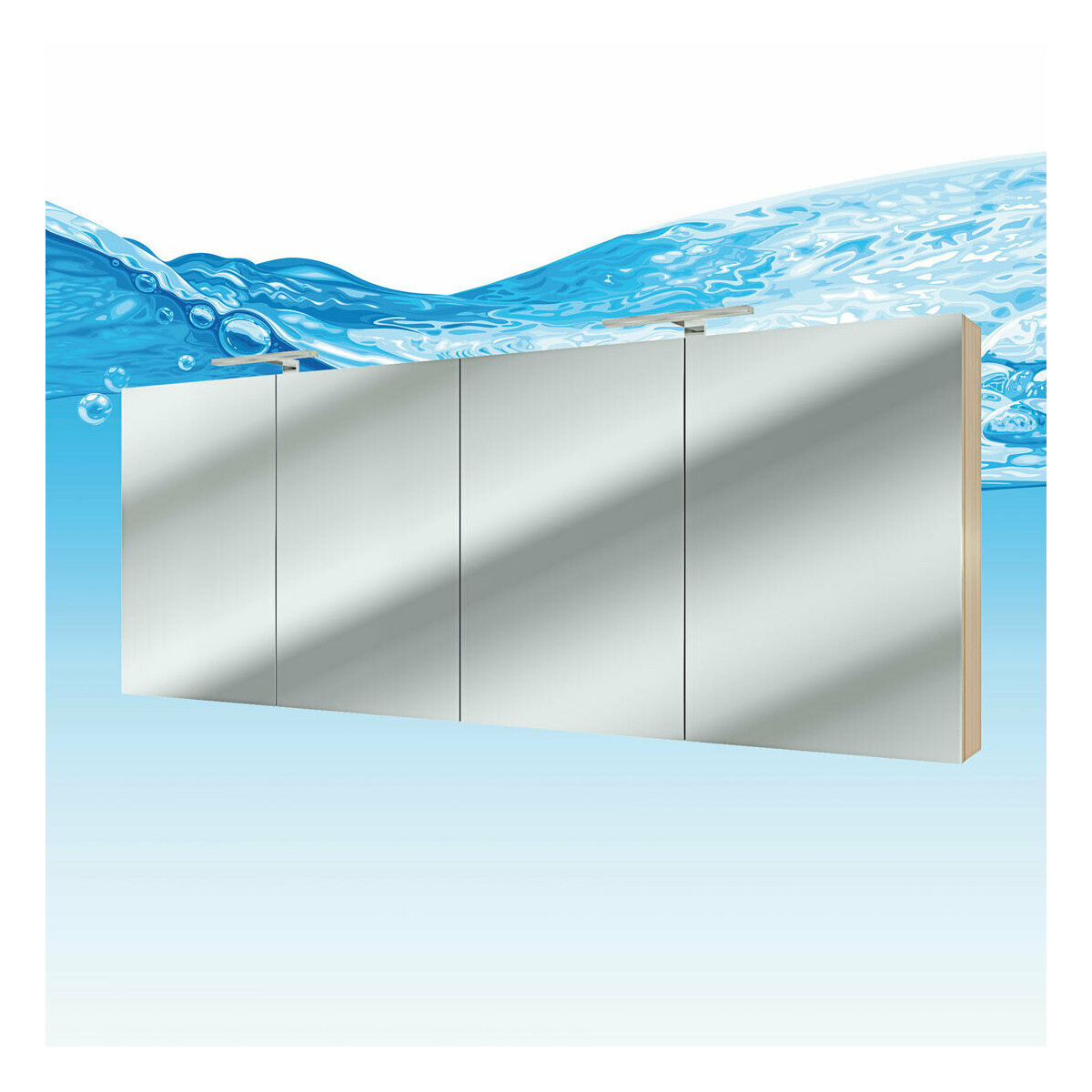 Spiegelschrank City 160cm braun box