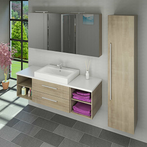Spiegelschrank City 160cm braun