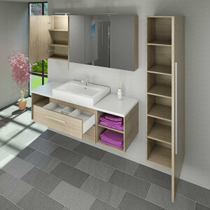Spiegelschrank City 160cm braun