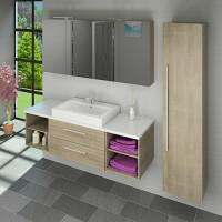 Spiegelschrank City 160cm braun