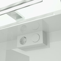 Spiegelschrank, Badspiegel, Badezimmer Spiegel City 100cm weiß JA mit 1x 5W LED-Strahler