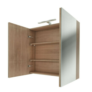 Mirror cabinet bathroom mirror bathroom mirror City 100cm brown oak without led lighting