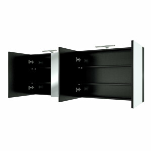 Spiegelschrank City 200cm schwarz