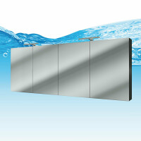 Spiegelschrank City 200cm schwarz