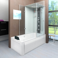 Dusche Wanne Kombination K05-L00 180x90 cm ohne 2K Scheiben Versiegelung