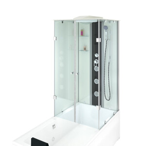 Dusche Wanne Kombination K05-L00-EC 180x90 cm mit 2K Scheiben Versiegelung