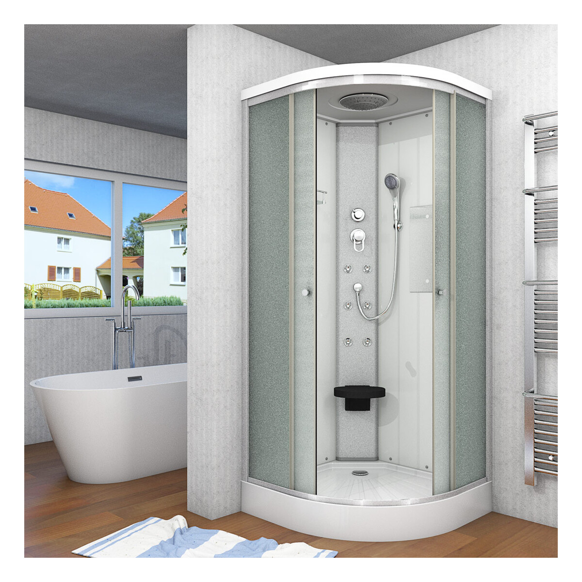 Duschkabine Fertigdusche Dusche Komplett box