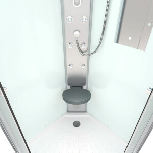 Dusche Komplettkabine D10-00M1-EC 80x80 cm mit 2K Scheiben Versiegelung
