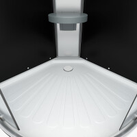 Duschkabine Fertigdusche Dusche Komplettkabine D10-03T1-EC 80x80cm MIT 2K Scheiben Versiegelung
