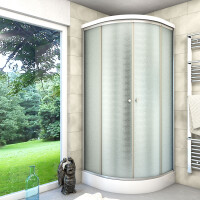 Duschkabine Fertigdusche Dusche Komplettkabine D10-10M0 90x90cm OHNE 2K Scheiben Versiegelung