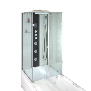 Dusche Wanne Kombination K05-R03 90x180 cm ohne 2K Scheiben Versiegelung