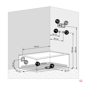 Whirlpool Dusche Kombination K05-L02-WP 180x90 cm ohne 2K Scheiben Versiegelung