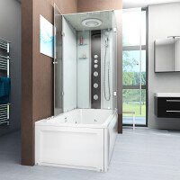 Whirlpool Dusche Kombination K05-L02-WP 180x90 cm ohne 2K Scheiben Versiegelung