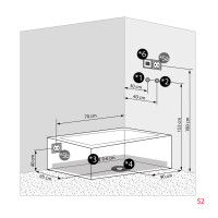 Whirlpool Dusche Kombination K05-L02-WP-EC 180x90 cm mit 2K Scheiben Versiegelung
