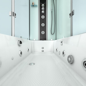 Whirlpool Dusche Kombination K05-R02-WP 90x180 cm ohne 2K Scheiben Versiegelung
