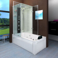 Whirlpool Dusche Kombination K05-R02-WP 90x180 cm ohne 2K Scheiben Versiegelung