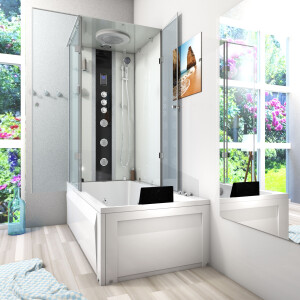 Whirlpool Dusche Kombination K05-R03-WP 90x180 cm ohne 2K Scheiben Versiegelung