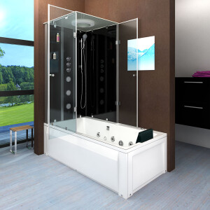Whirlpool Dusche Kombination K05-R32-WP 90x180 cm ohne 2K Scheiben Versiegelung