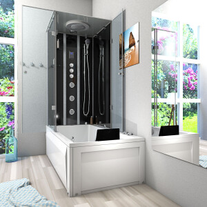 Whirlpool Dusche Kombination K05-R33-WP 90x180 cm ohne 2K Scheiben Versiegelung