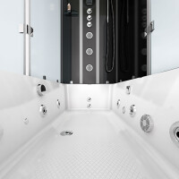 Whirlpool Dusche Kombination K05-R33-WP-EC 90x180 cm mit 2K Scheiben Versiegelung
