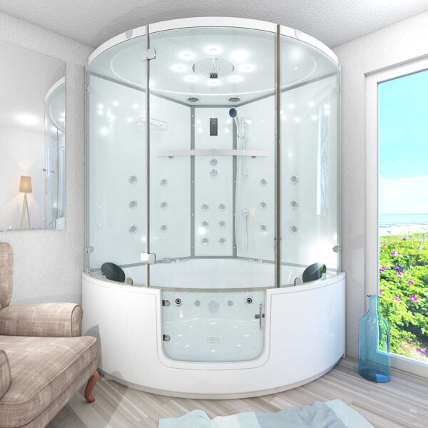 Steam shower whirlpool shower enclosure k60-ws-th-ec-sc
