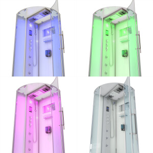 AcquaVapore D37-10R3-ALL Dusche Dampfdusche Duschtempel Duschkabine -Th. 90x90