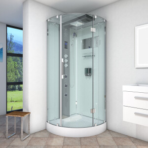 AcquaVapore d37-10r3-ec Shower Steam shower Shower cubicle -Th. 90x90 with 2k pane sealing