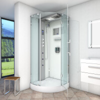 AcquaVapore d37-20r1 Shower Shower cubicle -Th. 100x100 without 2k pane sealing