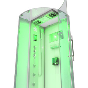 AcquaVapore d37-20r1-ec Shower Shower cubicle -Th. 100x100 with 2k pane sealing