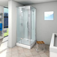 Duschkabine Dusche D38-10L1 90x90 cm ohne 2K Scheiben Versiegelung