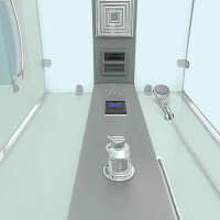 Steam shower shower enclosure d38-10l2 White 90x90