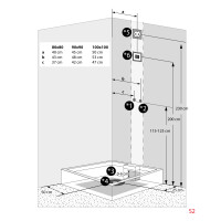 Dampfdusche Duschtempel Sauna Dusche Duschkabine D38-10R2-EC 90x90cm MIT 2K Scheiben Versiegelung