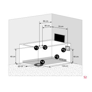 Whirlpool Vollausstattung Pool Badewanne Wanne mit TV T18L 188x120cm