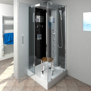 Duschkabine Dusche D38-13L0 90x90 cm ohne 2K Scheiben Versiegelung