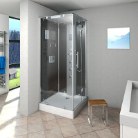 Duschkabine Dusche D38-23R0 100x100 cm ohne 2K Scheiben Versiegelung
