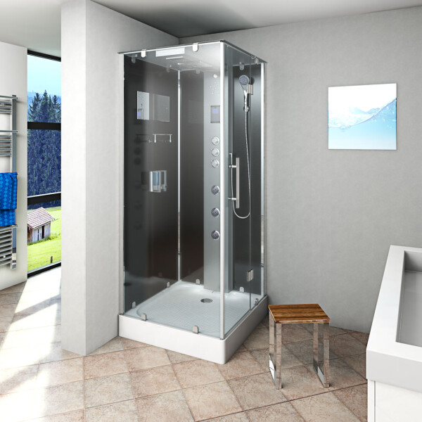 Duschkabine Dusche D38-23R1 100x100 cm ohne 2K Scheiben Versiegelung