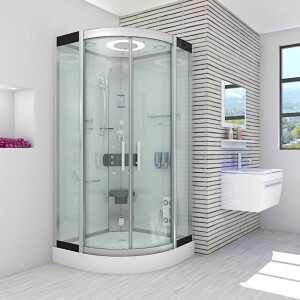Shower enclosure shower d46-00t0 White 80x80