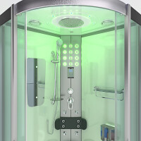 Dampfdusche Duschtempel Sauna Dusche Duschkabine D46-00T2-EC 80x80cm MIT 2K Scheiben Versiegelung
