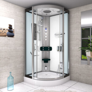 Shower enclosure shower d46-10t1-ec White 90x90