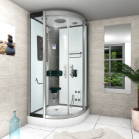 Shower enclosure shower d46-10t1-ec White 90x90