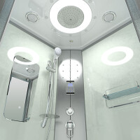 Komplettdusche Dusche D46-10M0 90x90 cm ohne 2K Scheiben Versiegelung
