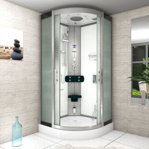 Steam shower Shower d46-20m2-ec White 100x100