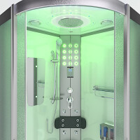 Dampfdusche Duschtempel Sauna Dusche Duschkabine D46-20M2-EC 100x100cm MIT 2K Scheiben Versiegelung
