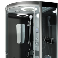 Shower enclosure shower d46-23t0 Black 100x100