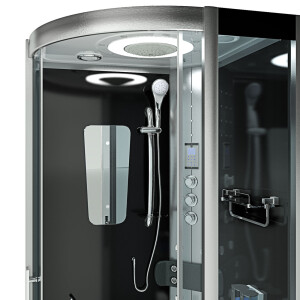 Shower enclosure shower d46-23t1 Black 100x100