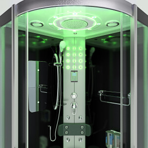 Dampfdusche Duschtempel Sauna Dusche Duschkabine D46-23T2 100x100cm OHNE 2K Scheiben Versiegelung