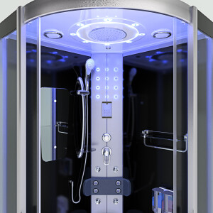 Dampfdusche Duschtempel Sauna Dusche Duschkabine D46-23T2-EC 100x100cm MIT 2K Scheiben Versiegelung
